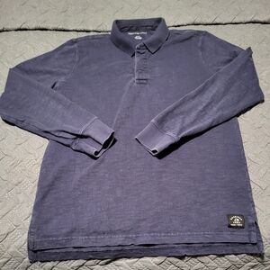 American Eagle Men's Long Sleeve Polo - Medium